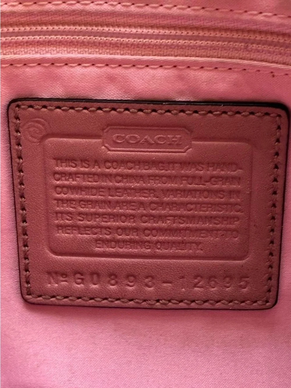 Coach Pink Leather Shoulder Bag